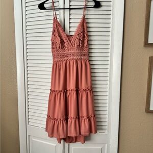 Light Pink Frilly Dress with Lace